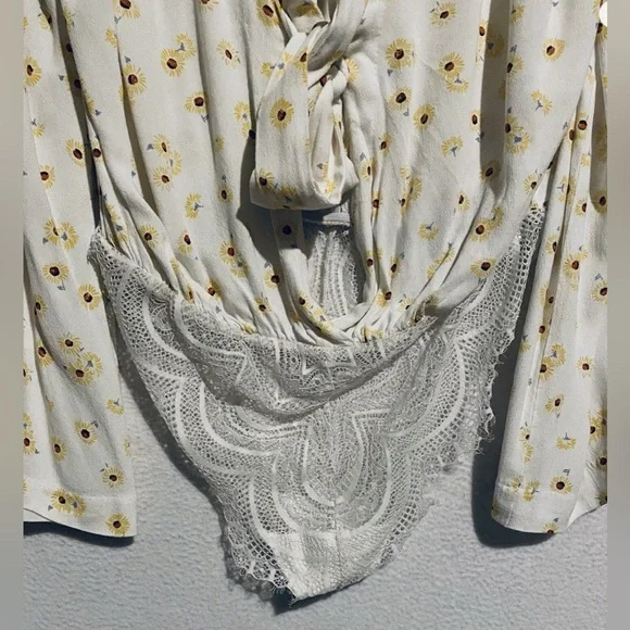 Free People Intimately Sunflower Bell Sleeve Bodysuit - Picture 4 of 5